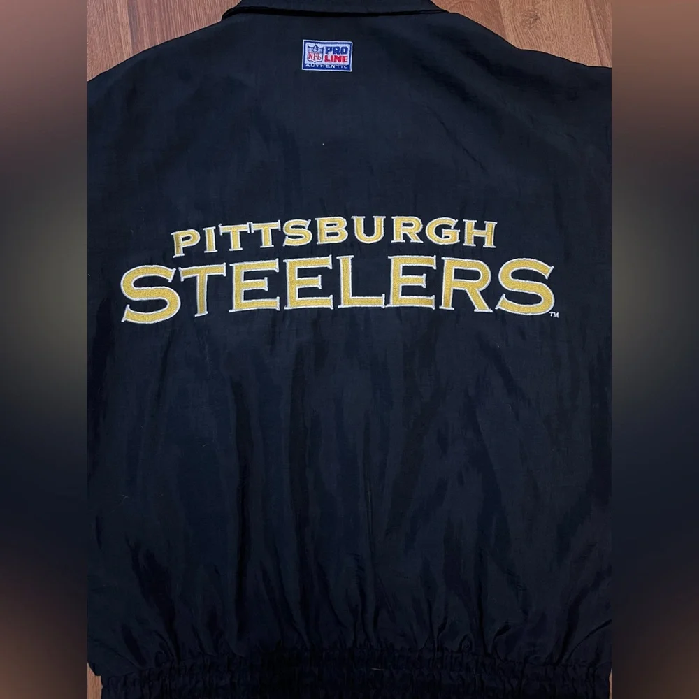 1990s Vintage  Pro Line Mens NFL Pittsburgh Steelers Jacket Large